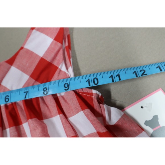Rare Editions Baby Girls Gingham Top and Ruffle Shorts, 2 Piece Set - Red - 12M - Picture 5 of 8